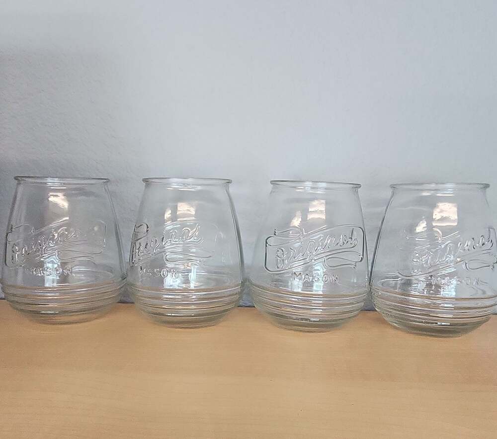 Original Mason Retroware 21oz Stemless Wine Glasses Set of 4